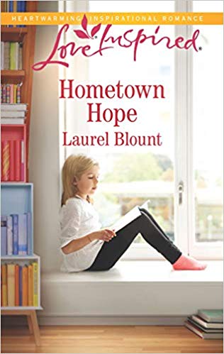 a little girl in a white shirt and black pants sitting by a window reading a book - Love Inspired July 2019 - Hometown Hope by Laurel Blount